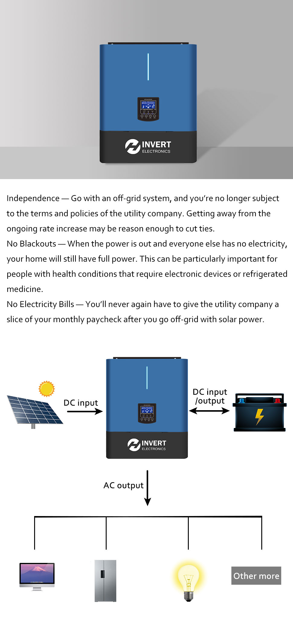 Safe Power Station Solar Inverter with Battery