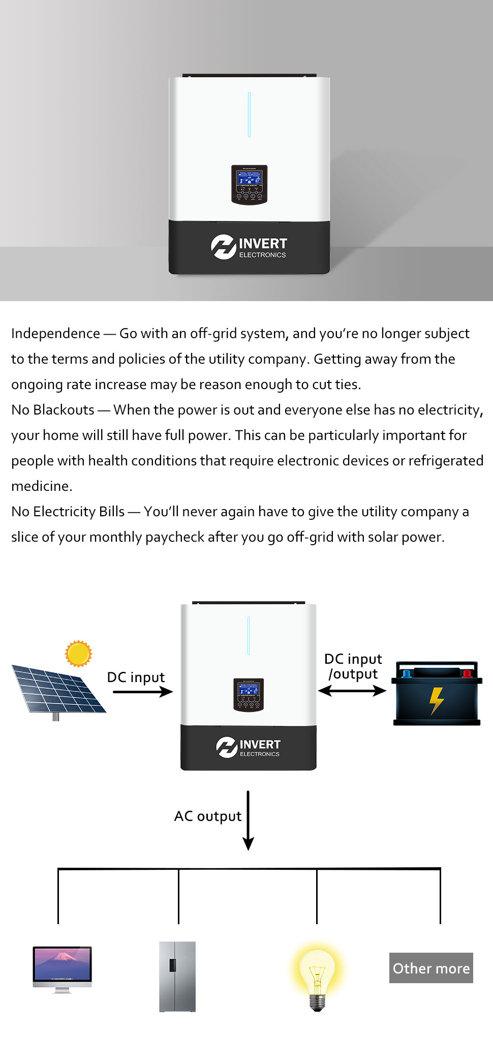 Stable 3.5kw Off Grid Solar Inverter for Commercial